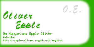 oliver epple business card